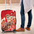 Hawaii Funny Christmas Luggage Cover Santa Surfing With Tapa Pattern - Polynesian Pride