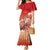 Hawaii Funny Christmas Mermaid Dress Santa Surfing With Tapa Pattern - Polynesian Pride