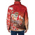 Hawaii Funny Christmas Padded Jacket Santa Surfing With Tapa Pattern - Polynesian Pride
