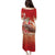 Hawaii Funny Christmas Puletasi Santa Surfing With Tapa Pattern - Polynesian Pride