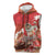 Hawaii Funny Christmas Sleeveless Zip Hoodie Santa Surfing With Tapa Pattern - Polynesian Pride