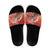Hawaii Funny Christmas Slide Sandals Santa Surfing With Tapa Pattern - Polynesian Pride