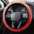 Hawaii Funny Christmas Steering Wheel Cover Santa Surfing With Tapa Pattern - Polynesian Pride