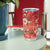 Hawaii Funny Christmas Tumbler Cup Santa Surfing With Tapa Pattern - Polynesian Pride