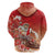 Hawaii Funny Christmas Zip Hoodie Santa Surfing With Tapa Pattern - Polynesian Pride