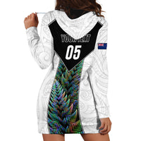 Custom New Zealand Fern Rugby Hoodie Dress World Cup 2023 Paua Shell Maori Pattern LT05 - Polynesian Pride