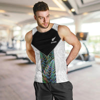 Custom New Zealand Fern Rugby Men Tank Top World Cup 2023 Paua Shell Maori Pattern LT05 - Polynesian Pride
