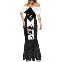 Custom New Zealand Player Rugby Mermaid Dress World Cup 2023 Maori Pattern LT05 - Polynesian Pride