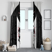 New Zealand Player Rugby Window Curtain World Cup 2023 Maori Pattern LT05 - Polynesian Pride