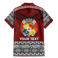 Personalised Tonga Constitution Day Family Matching Mermaid Dress and Hawaiian Shirt Tongan Kupesi Ngatu Pattern
