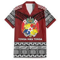Personalised Tonga Constitution Day Family Matching Off Shoulder Maxi Dress and Hawaiian Shirt Tongan Kupesi Ngatu Pattern