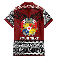 Personalised Tonga Constitution Day Family Matching Off Shoulder Maxi Dress and Hawaiian Shirt Tongan Kupesi Ngatu Pattern