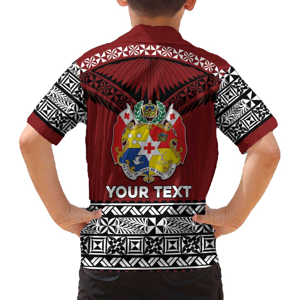 Personalised Tonga Constitution Day Family Matching Tank Maxi Dress and Hawaiian Shirt Tongan Kupesi Ngatu Pattern