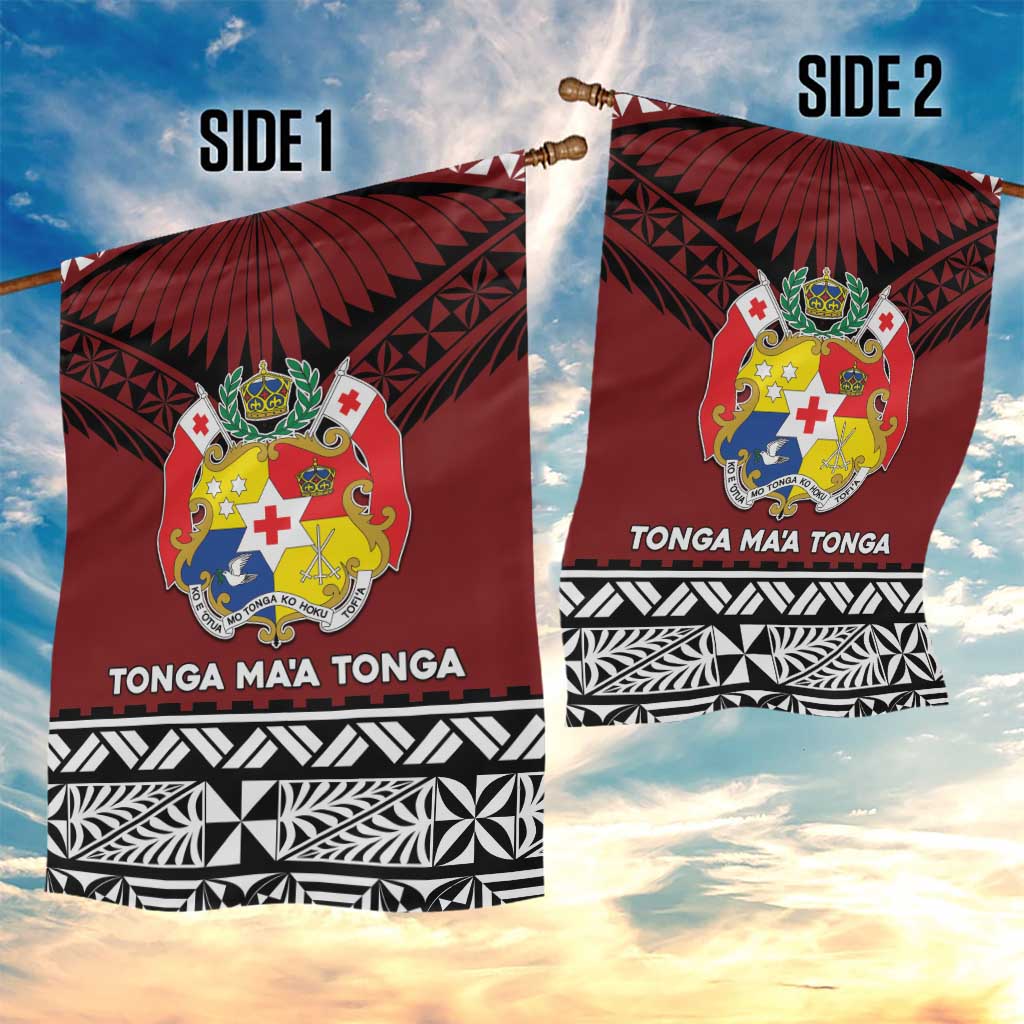 Tonga Constitution Day Garden Flag Tongan Kupesi Ngatu Pattern LT05 - Polynesian Pride