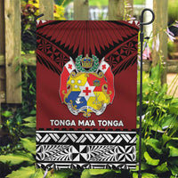 Tonga Constitution Day Garden Flag Tongan Kupesi Ngatu Pattern LT05 Garden Flag Red - Polynesian Pride
