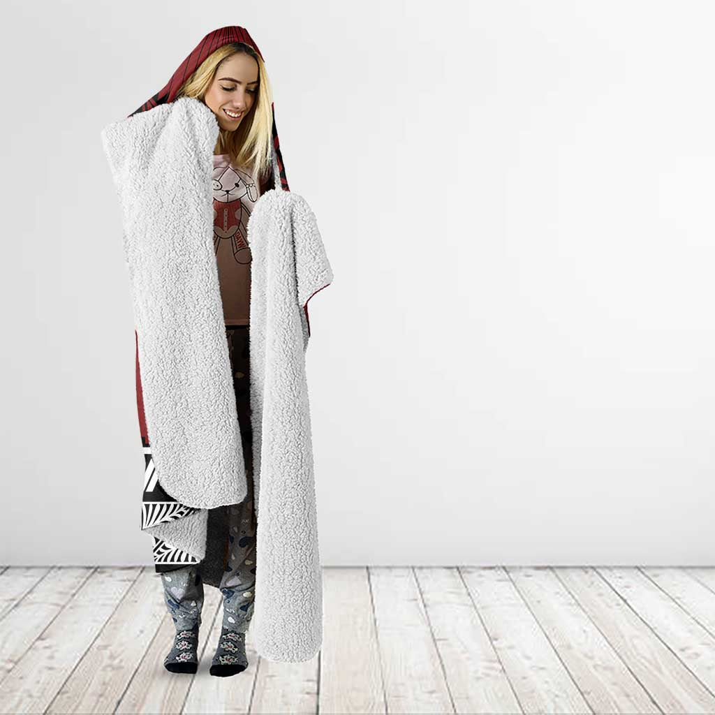 Tonga Constitution Day Hooded Blanket Tongan Kupesi Ngatu Pattern