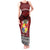 Personalised Tonga Constitution Day Tank Maxi Dress Tongan Kupesi Ngatu Pattern