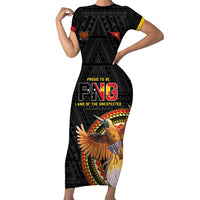 Papua New Guinea Tok Pisin Wik Family Matching Short Sleeve Bodycon Dress and Hawaiian Shirt Land Of The Unexpected