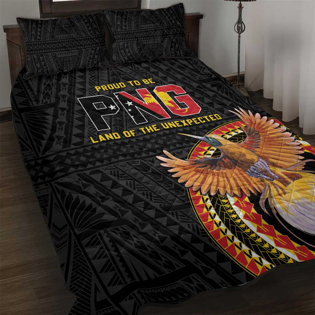 Papua New Guinea Tok Pisin Wik Quilt Bed Set Land Of The Unexpected LT05 Black - Polynesian Pride