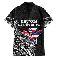 Hawaii November 28th Is My Independence Day Family Matching Off The Shoulder Long Sleeve Dress and Hawaiian Shirt