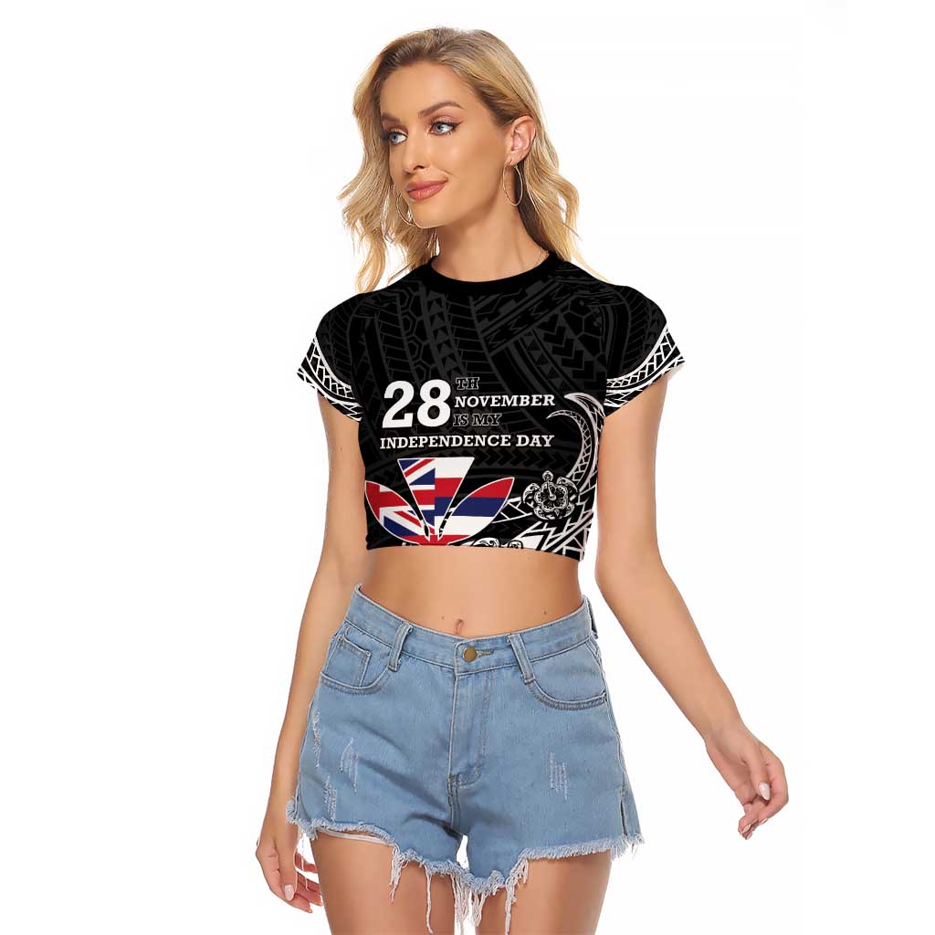 Hawaii November 28th Is My Independence Day Raglan Cropped T Shirt