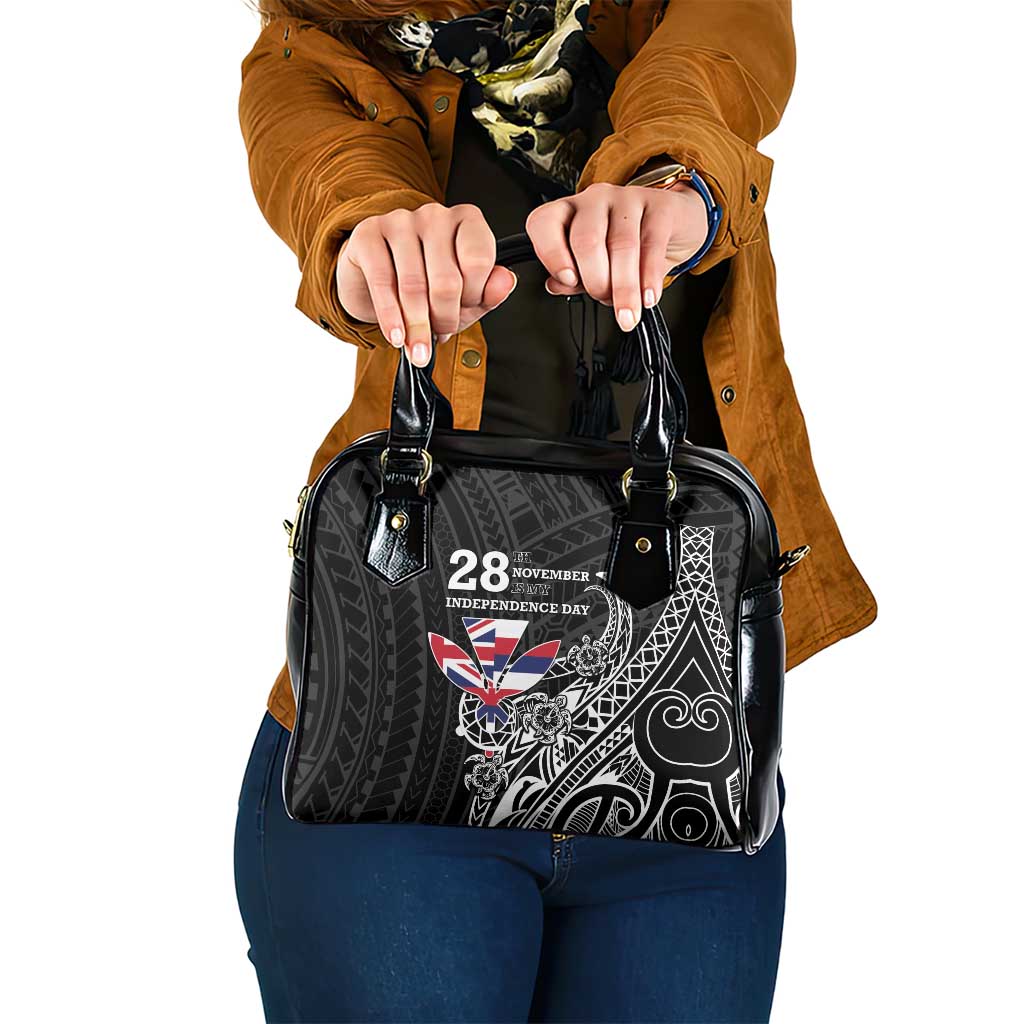 Hawaii November 28th Is My Independence Day Shoulder Handbag LT05 One Size Black - Polynesian Pride