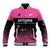 Custom New Zealand Women Cricket Baseball Jacket Pink Simple Style