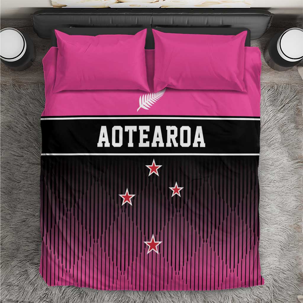 New Zealand Women Cricket Bedding Set Pink Simple Style LT05 Pink - Polynesian Pride