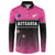 Custom New Zealand Women Cricket Button Sweatshirt Pink Simple Style