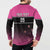 Custom New Zealand Women Cricket Button Sweatshirt Pink Simple Style