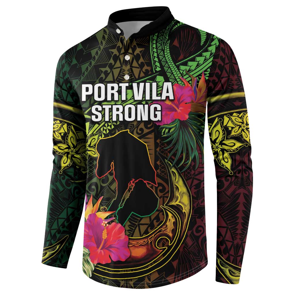 Vanuatu Button Sweatshirt Be Strong Pray For Port Vila