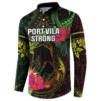 Vanuatu Button Sweatshirt Be Strong Pray For Port Vila
