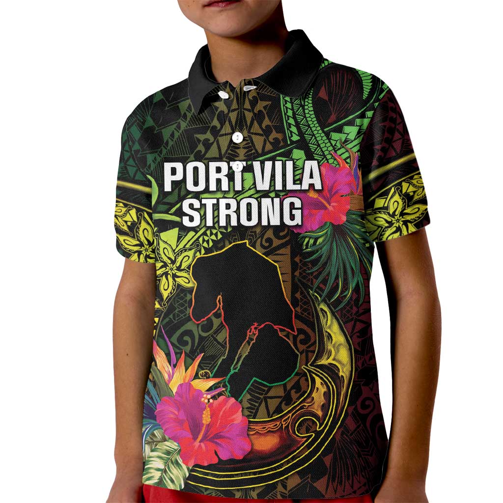 Vanuatu Kid Polo Shirt Be Strong Pray For Port Vila