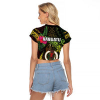 Vanuatu Raglan Cropped T Shirt Be Strong Pray For Port Vila