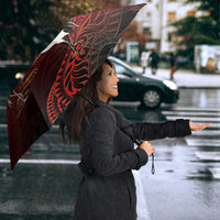 Hawaii and Japan Together Umbrella Polynesian Art Tattoo With Cranes And Sakura - Polynesian Pride