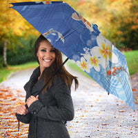 Hawaii And Japan Umbrella Plumeria Lei With Koi Fish Blue - Polynesian Pride
