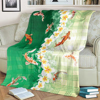 Hawaii And Japan Blanket Plumeria Lei With Koi Fish Green - Polynesian Pride
