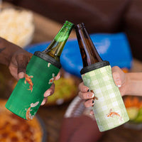 Hawaii And Japan 4 in 1 Can Cooler Tumbler Plumeria Lei With Koi Fish Green - Polynesian Pride