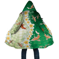 Hawaii And Japan Cloak Plumeria Lei With Koi Fish Green - Polynesian Pride