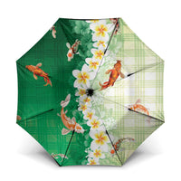 Hawaii And Japan Umbrella Plumeria Lei With Koi Fish Green - Polynesian Pride