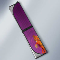 Hawaii And Japan Auto Sun Shade Plumeria Lei With Koi Fish Purple - Polynesian Pride