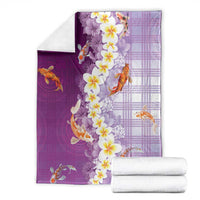 Hawaii And Japan Blanket Plumeria Lei With Koi Fish Purple - Polynesian Pride