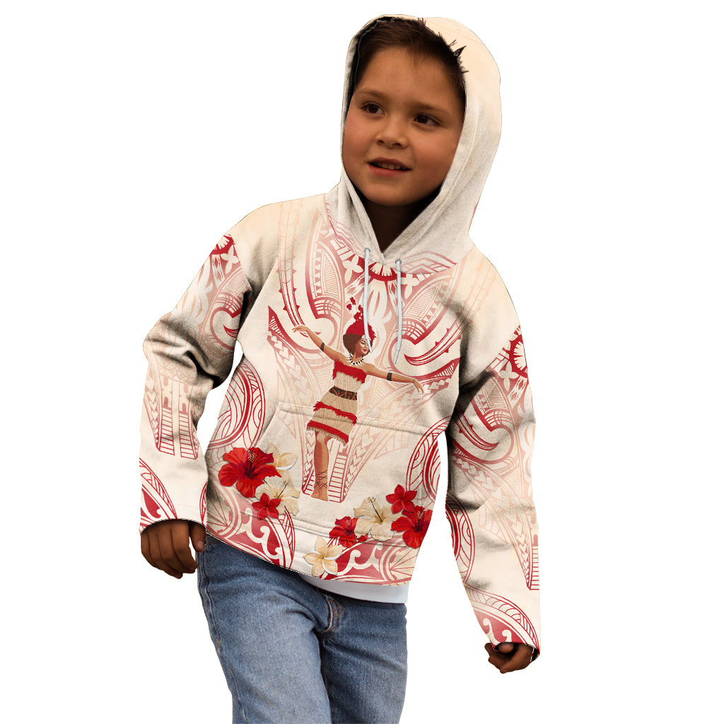 Siva Samoa Kid Hoodie Samoan Taupou With Polynesian Pattern LT05 - Polynesian Pride