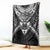 New Zealand Morepork Blanket Maori Pattern Black