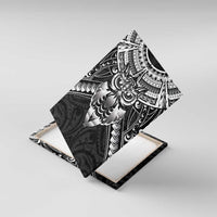 New Zealand Morepork Canvas Wall Art Maori Pattern Black