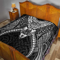 New Zealand Morepork Quilt Maori Pattern Black LT05 - Polynesian Pride
