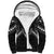New Zealand Morepork Sherpa Hoodie Maori Pattern Black