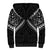 New Zealand Morepork Sherpa Hoodie Maori Pattern Black