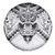 New Zealand Morepork Spare Tire Cover Maori Pattern White