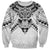 New Zealand Morepork Sweatshirt Maori Pattern White